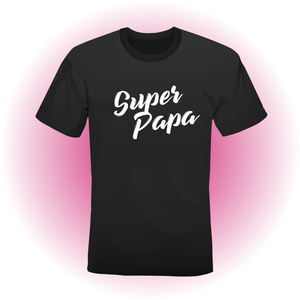 T-Shirt zwart 'SUPER PAPA' model 1
