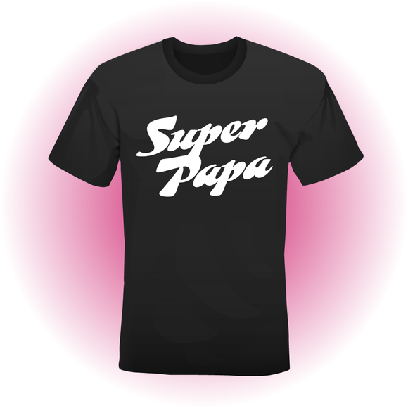 T-Shirt zwart 'SUPER PAPA' model 2