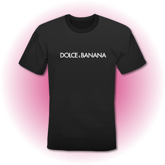 T-Shirt zwart 'DOLCE & BANANA'