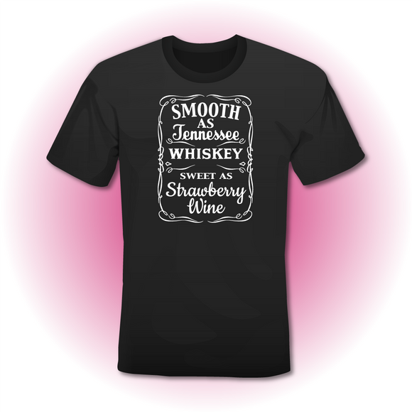 T-Shirt zwart 'SMOOTH AS TENNESSEE WHISKEY'