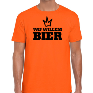 T-Shirt oranje 'WIJ WILLEM BIER'