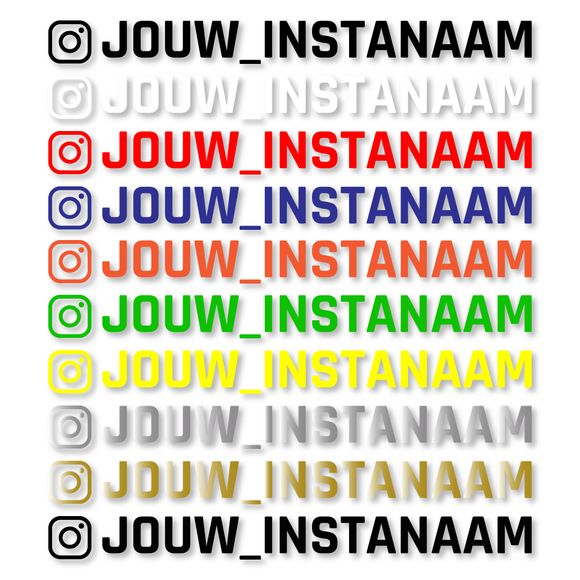 Instagram naamsticker (set van 4 stuks)