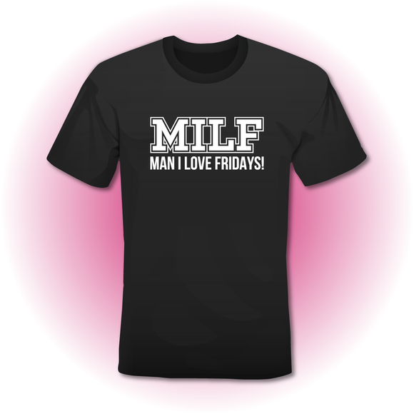 T-Shirt zwart 'MILF'