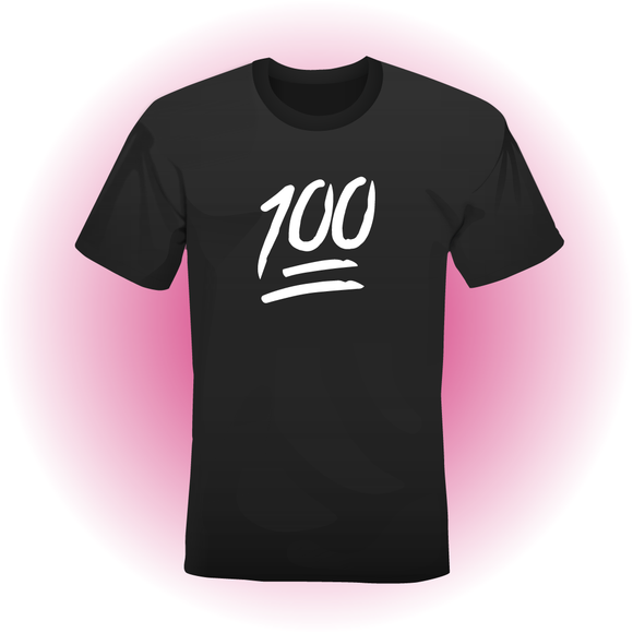 T-Shirt zwart '100'